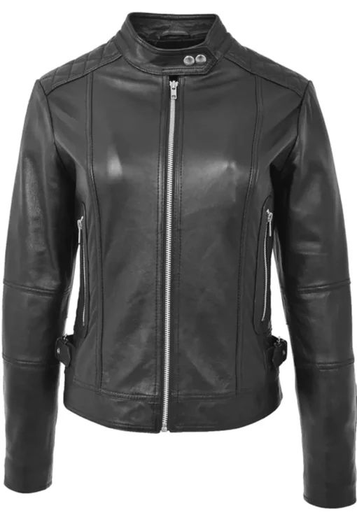 womens-designer-fitted-quilted-black-faux-leather-biker-jacket