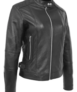 womens-designer-fitted-quilted-black-faux-leather-biker-jacket