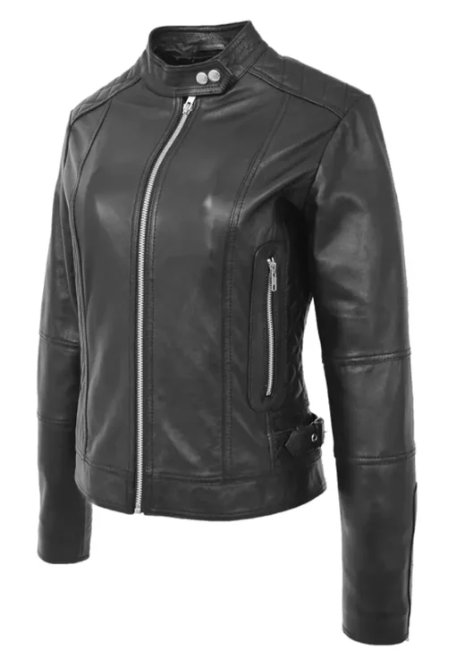 womens-designer-fitted-quilted-black-faux-leather-biker-jacket
