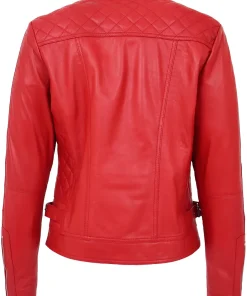 womens-designer-fitted-quilted-red-faux-leather-biker-jacket