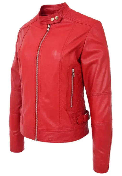 womens-designer-fitted-quilted-red-faux-leather-biker-jacket
