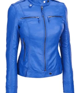 womens-elegant-blue-faux-leather-motorcycle-jacket