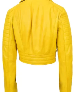 womens-fitted-cropped-yellow-faux-leather-jacket