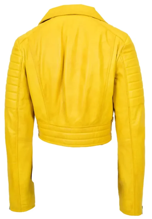 womens-fitted-cropped-yellow-faux-leather-jacket
