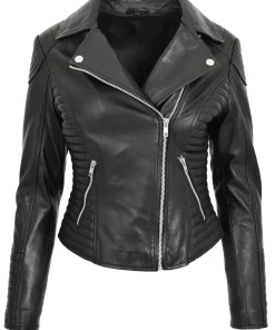 womens-fitted-quilted-designer-black-faux-leather-biker-jacket