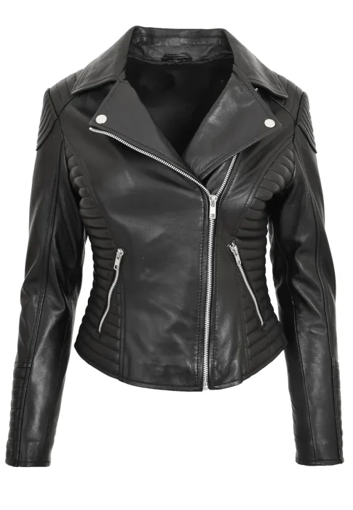 womens-fitted-quilted-designer-black-faux-leather-biker-jacket