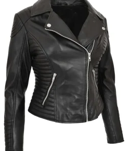 womens-fitted-quilted-designer-black-faux-leather-biker-jacket