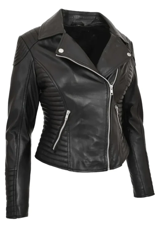 womens-fitted-quilted-designer-black-faux-leather-biker-jacket