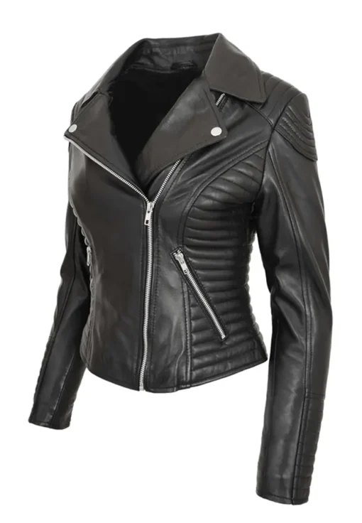 womens-fitted-quilted-designer-black-faux-leather-biker-jacket