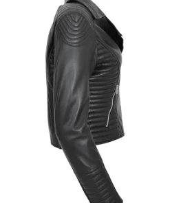 womens-fitted-quilted-designer-black-faux-leather-biker-jacket