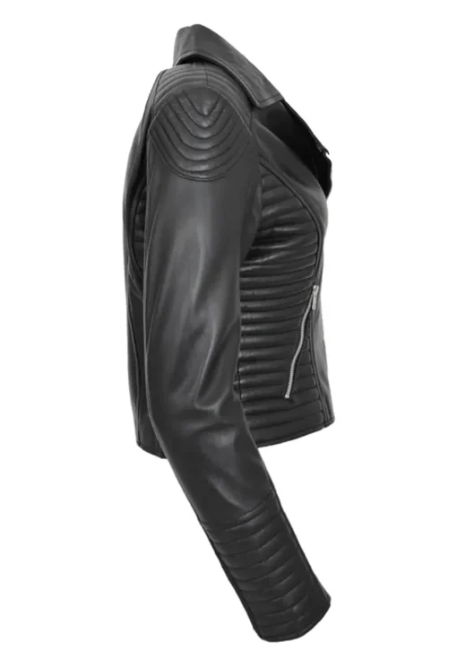 womens-fitted-quilted-designer-black-faux-leather-biker-jacket
