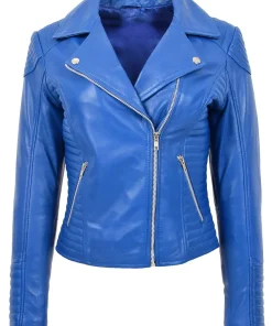 womens-fitted-quilted-designer-blue-faux-leather-biker-jacket