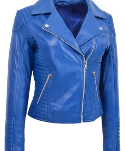 womens-fitted-quilted-designer-blue-faux-leather-biker-jacket