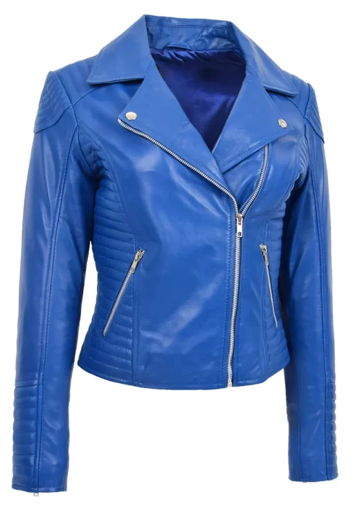 womens-fitted-quilted-designer-blue-faux-leather-biker-jacket