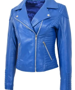 womens-fitted-quilted-designer-blue-faux-leather-biker-jacket