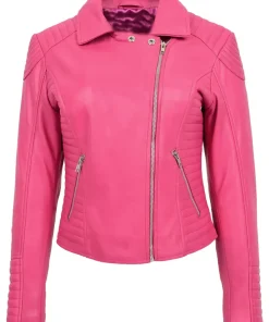 womens-fitted-quilted-designer-pink-faux-leather-biker-jacket