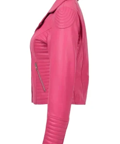 womens-fitted-quilted-designer-pink-faux-leather-biker-jacket