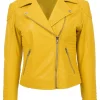 womens-fitted-quilted-designer-yellow-faux-leather-biker-jacket