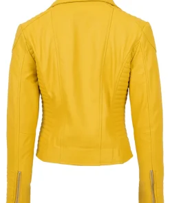 womens-fitted-quilted-designer-yellow-faux-leather-biker-jacket