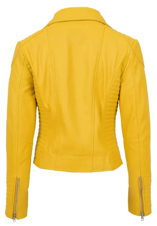 womens-fitted-quilted-designer-yellow-faux-leather-biker-jacket