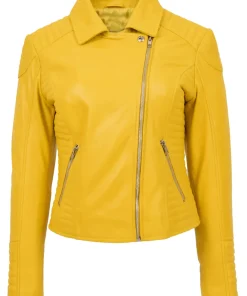womens-fitted-quilted-designer-yellow-faux-leather-biker-jacket