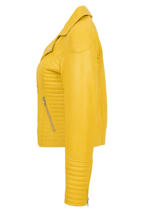 womens-fitted-quilted-designer-yellow-faux-leather-biker-jacket