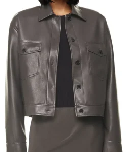 womens-grey-faux-leather-shirt-jacket