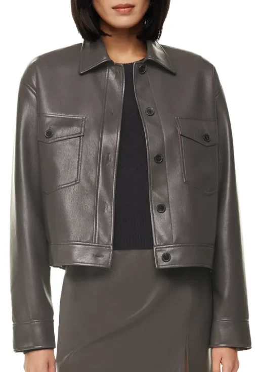 womens-grey-faux-leather-shirt-jacket