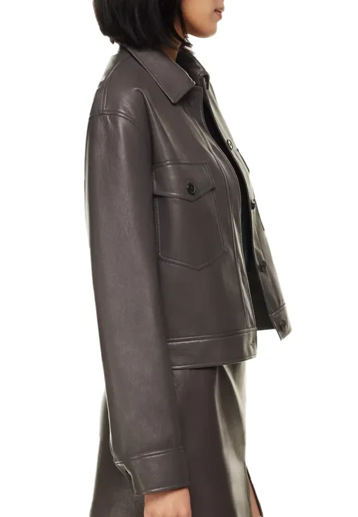 womens-grey-faux-leather-shirt-jacket