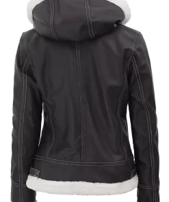 womens-hooded-brown-faux-leather-shearling-jacket
