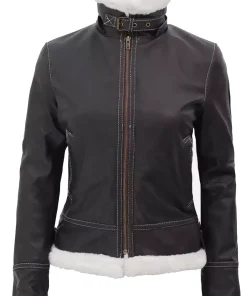 womens-hooded-brown-faux-leather-shearling-jacket