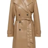 womens-light-brown-faux-leather-single-breasted-coat