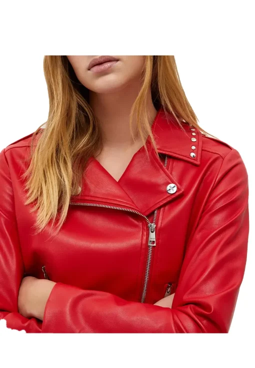 womens-red-biker-faux-leather-jacket