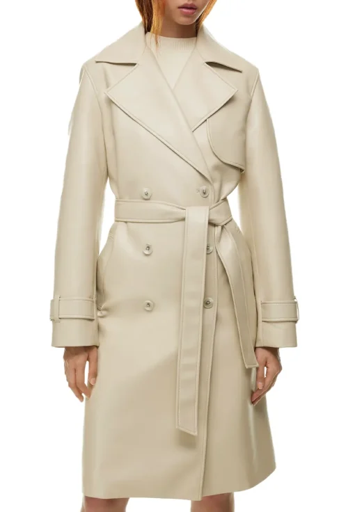 womens-sand-white-faux-leather-single-breasted-coat
