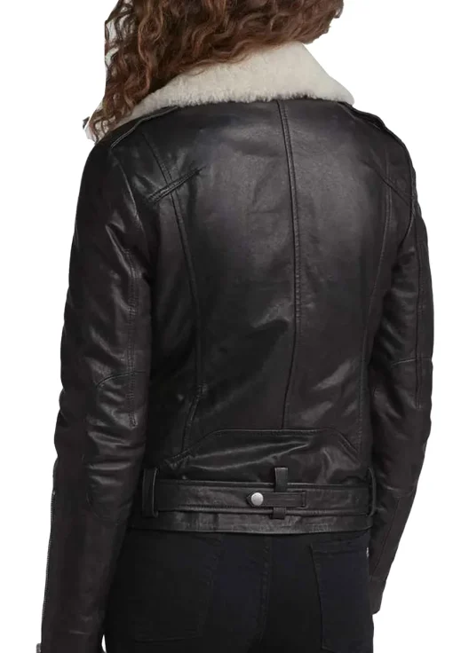 womens-shearling-collar-black-biker-faux-leather-jacket