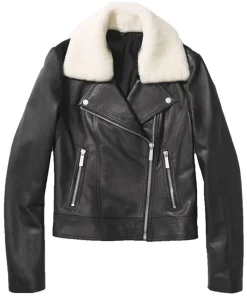 womens-shearling-collar-black-faux-leather-biker-jacket