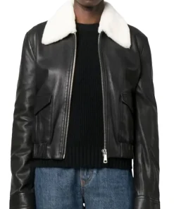 womens-shearling-collar-black-faux-leather-bomber-jacket