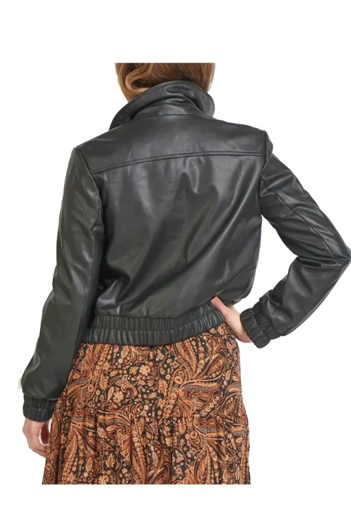womens-shirt-collar-faux-leather-black-bomber-jacket