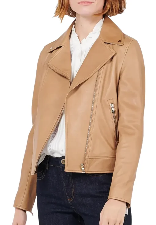 womens-tan-faux-leather-biker-jacket
