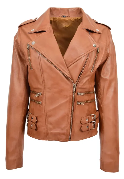 womens-trendy-biker-cognac-faux-leather-jacket