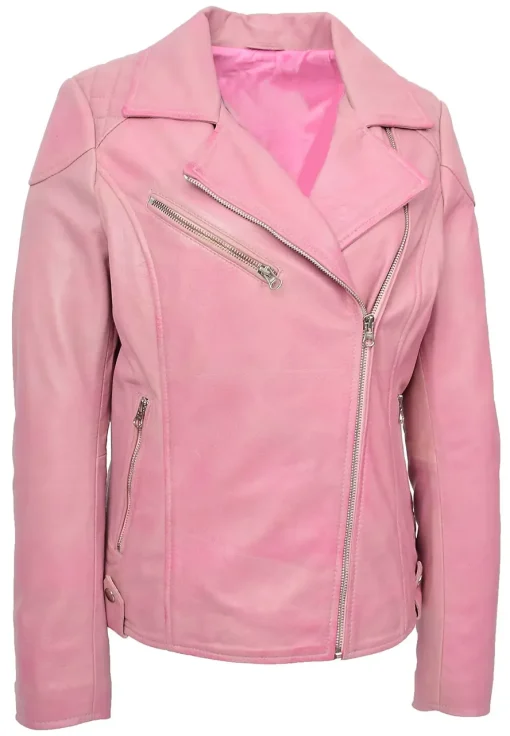 womens-trendy-biker-faux-leather-pink-jacket