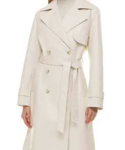 womens-white-faux-leather-single-breasted-coat