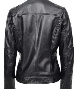 womens-zip-casual-black-faux-leather-biker-jacket