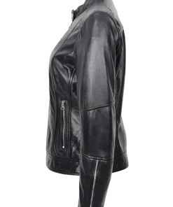 womens-zip-casual-black-faux-leather-biker-jacket