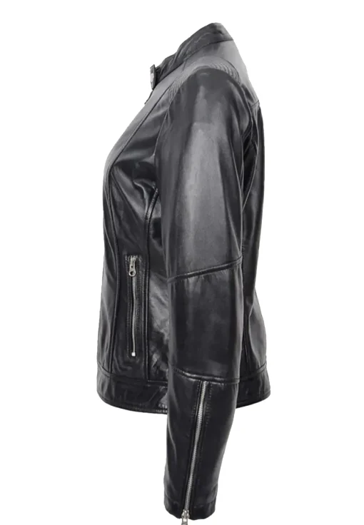 womens-zip-casual-black-faux-leather-biker-jacket