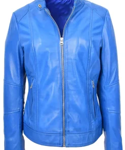 womens-zip-casual-blue-faux-leather-biker-jacket