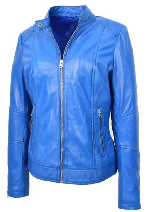 womens-zip-casual-blue-faux-leather-biker-jacket