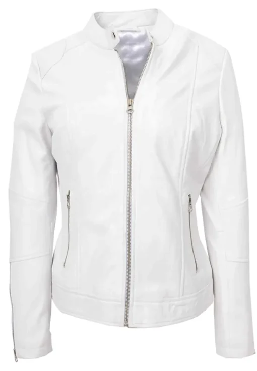 womens-zip-casual-white-faux-leather-biker-jacket