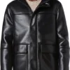 mens-black-faux-leather-faux-shearling-hooded-jacket