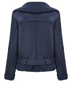 womens-fleece-lined-blue-faux-leather-jacket